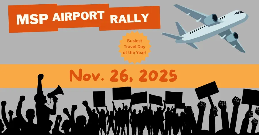 MSP AIRPORT RALLY Busiest Travel Day of the Year! Nov. 26,2025